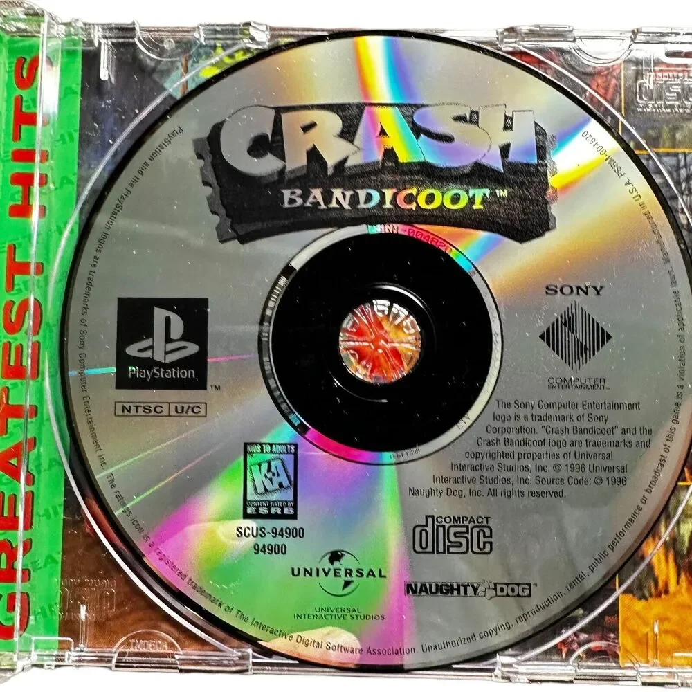 Crash Bandicoot (Sony PlayStation 1) PS1 Complete Tested Game w/ Manual & Case